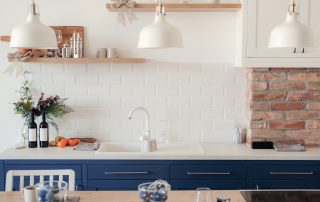 Cocinas en blanco y azul