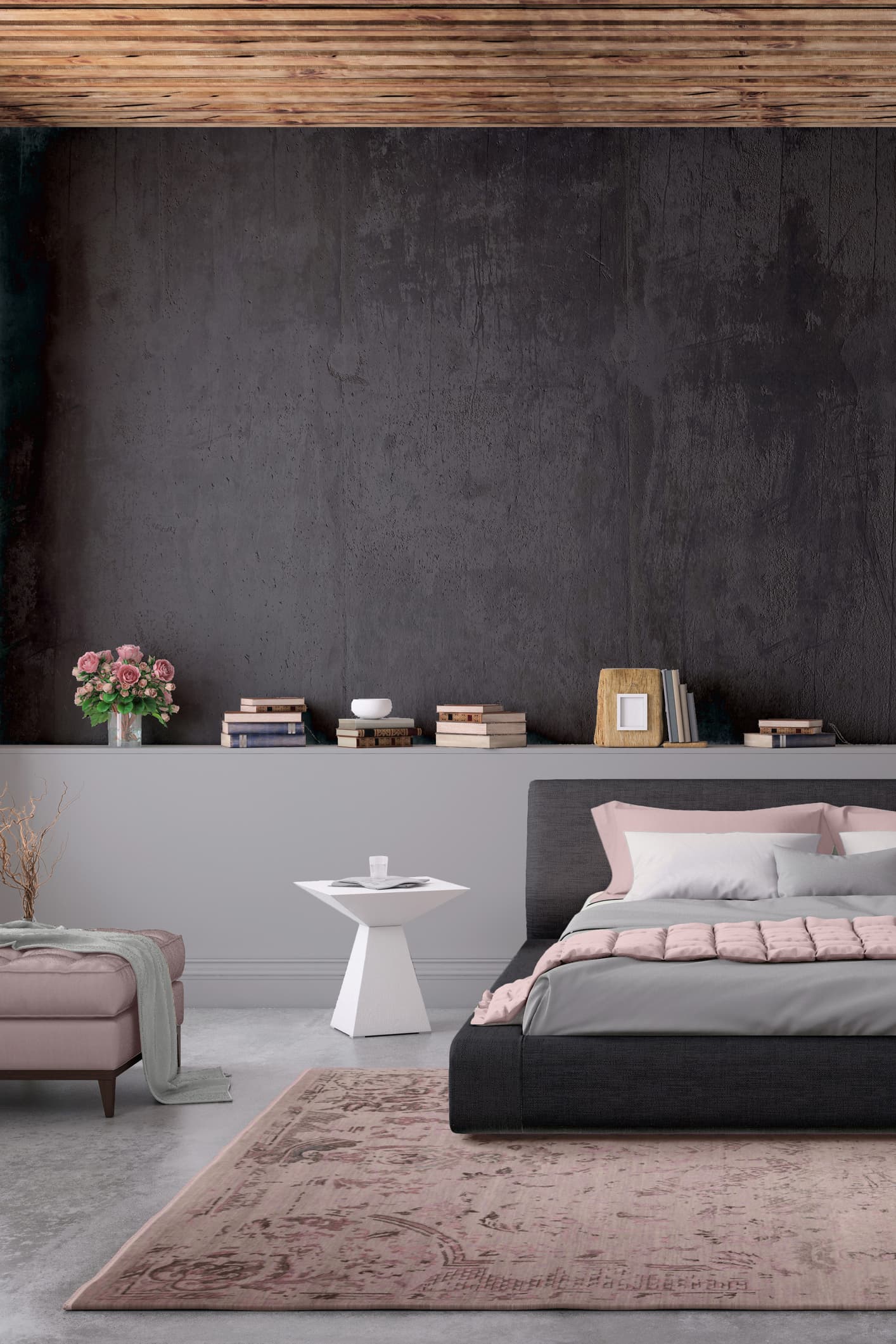 finalizando explosión moverse Habitaciones en rosa y gris: crea un dormitorio ideal para descansar |  Nexdom
