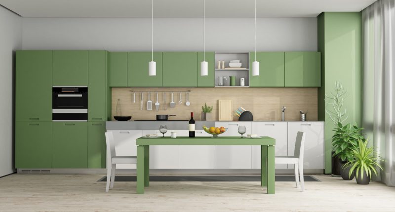 Los colores vivos siguen en tendencia: cocinas en tonos verdes | Nexdom