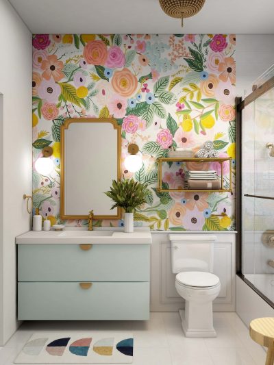 Papel pintado para baños, la tendencia para crear baños originales | Nexdom